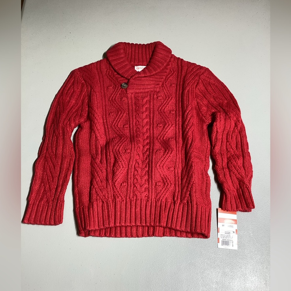 Cat & Jack Girls 5T Red Sweater